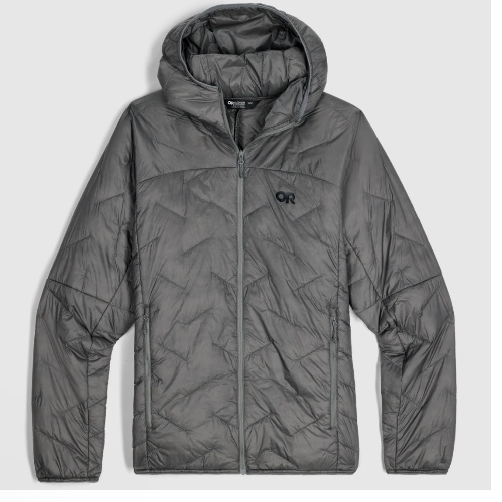 NWT Men’s SuperStrand LT Hoodie, wolf grey, large
